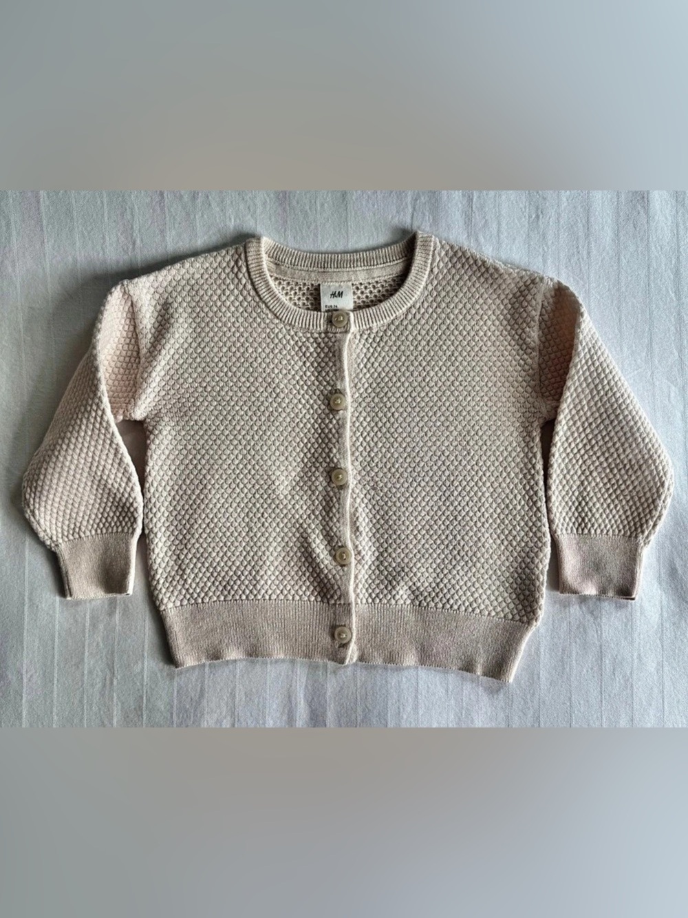 H&M Cotton Knit Cardigan Girls 6-9M